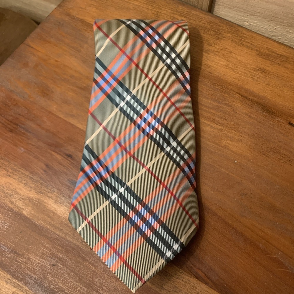 Burberry Men's Necktie Silk Nova Check Pattern Multicolors Classic See Details